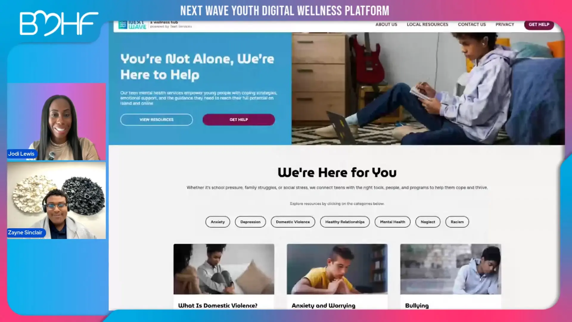 Next Wave Youth Digital Wellness Platform